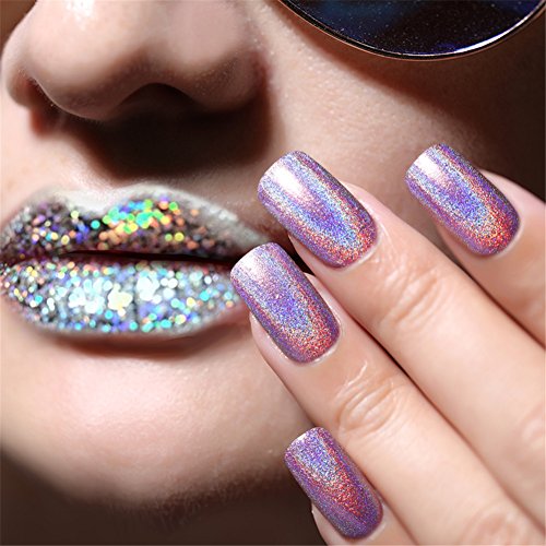 Esmalte de uñas de Born Pretty con purpurina y efecto holográfico (6 ml)