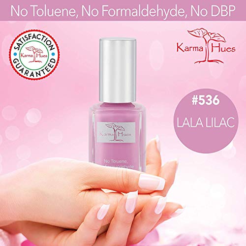 Esmalte de uñas natural orgánico Karma, pintura de uñas no tóxica, vegana y sin crueldad (Lala Lila)