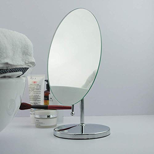 Espejo de Maquillaje, Espejos de tocador, Cromo Pulido portátil Redondo Moderno avanzado Tratamiento Superficial Moderno Posicionamiento fácil Ajustable