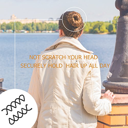 Espiral de Pelo Negro Clips de Pelo Horquilla de Espiral de Pelo Pasador de Moño para DIY de Peinado 20 Piezas