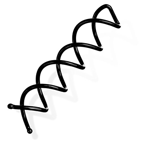 Espiral de Pelo Negro Clips de Pelo Horquilla de Espiral de Pelo Pasador de Moño para DIY de Peinado 20 Piezas