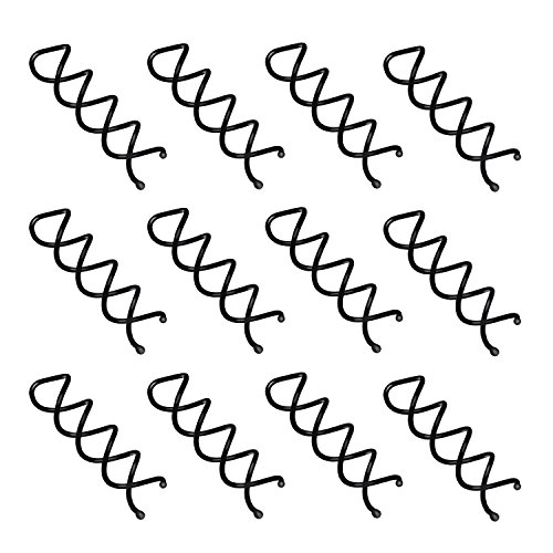 Espiral de Pelo Negro Clips de Pelo Horquilla de Espiral de Pelo Pasador de Moño para DIY de Peinado 20 Piezas