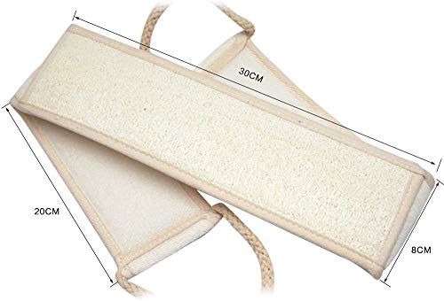 Esponja para la espalda de Luffa, para ducha, baño, exfoliante de Loofah, masaje con sustancias naturales y biodegradables, esponja natural