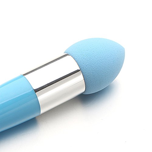 Esponja para maquillaje, Brocha con mango para maquillaje, polvos y corrector facial con esponja de mezcla de Glamza Ruwhere (2pcs)