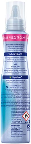 Espuma para cuidado de volumen Nivea extra fuerte (150 ml), espuma para el cabello con pantenol y vitamina B3, espuma de volumen para estilos flexibles con 24 h de sujeción