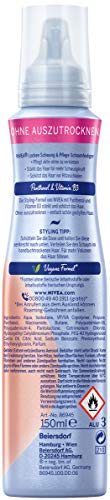Espuma para rizos Nivea y cuidado extra fuerte (150 ml), espuma para rizos con pantenol y vitamina B3, espuma para el cabello para rizos vivos con 24 h de sujeción