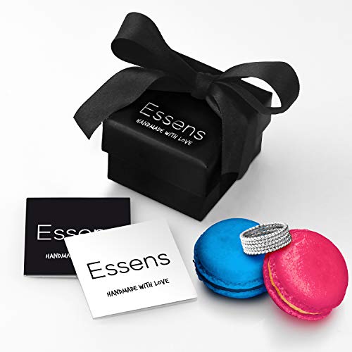 Essens – Anillo de la buena suerte, joyería Prestige – plata maciza 925 milésimas – Tamaño ajustable – Joya para mujer