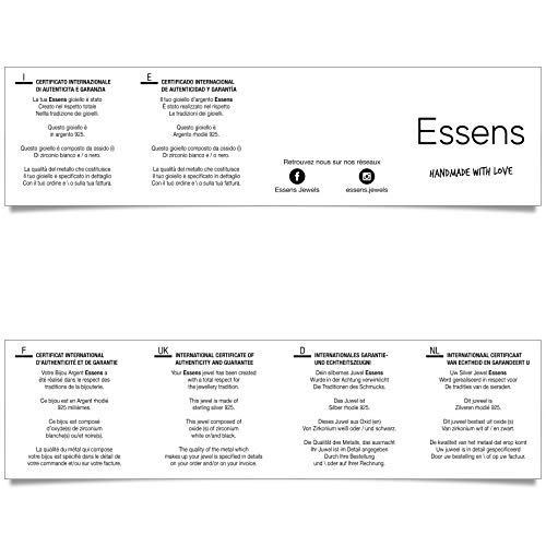 Essens – Anillo de la buena suerte, joyería Prestige – plata maciza 925 milésimas – Tamaño ajustable – Joya para mujer