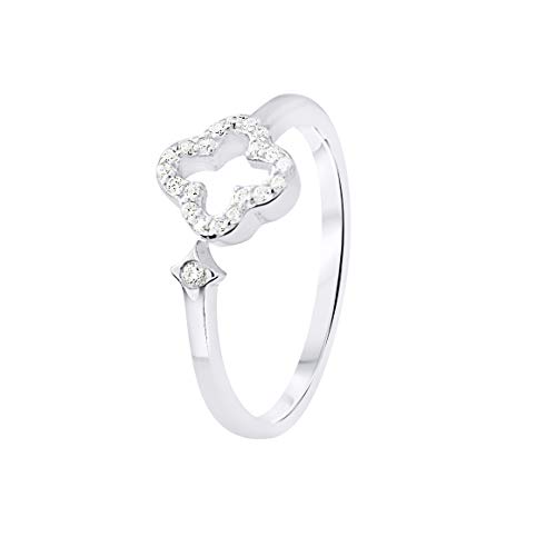 Essens – Anillo de la buena suerte, joyería Prestige – plata maciza 925 milésimas – Tamaño ajustable – Joya para mujer