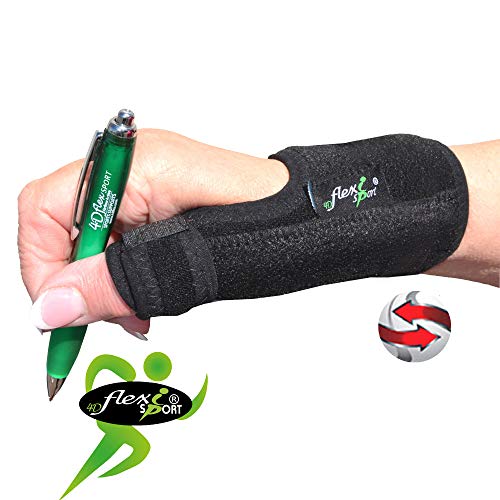 Estabilizador Soporte pulgar - férula metálica (La curva de acuerdo con la posición deseada) Ajustable Correa de Muñeca. Único material innovador: transpirable, termorreguladora (ANTI-SUDOR) e hipoalergénica. Unisexe.