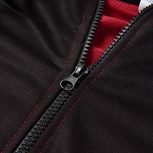 Estampado gradiente de los Hombres con Cremallera de Manga Larga con Capucha suéter Pantalones Conjunto Sudadera Deportiva Suelta Chaqueta de Gran tamaño riou