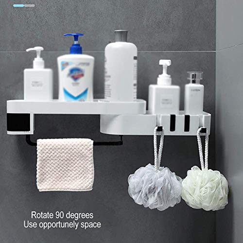 Estante Organizador De Baño De Esquina Estante De Almacenamiento De Cosméticos De Champú Estante De Cocina De Pared Artículos para El Hogar Accesorios De Baño Sin Taladrar
