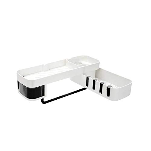 Estante Organizador De Baño De Esquina Estante De Almacenamiento De Cosméticos De Champú Estante De Cocina De Pared Artículos para El Hogar Accesorios De Baño Sin Taladrar