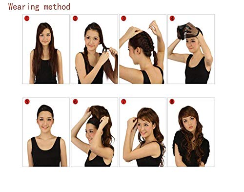 Estilo Bobo Ji Pelo Pelo Corto Chica Dulce Crudo Pelo Liso Corto Flequillo de Aire Peluca marrón Chocolate,Chocolatebrown