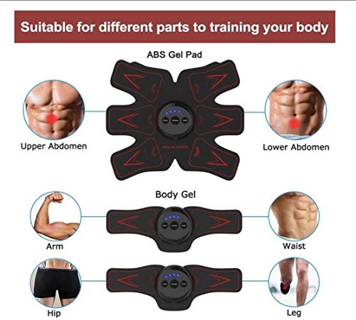 Estimulador Muscular ABS y tóner, los músculos del cinturón Abdominal, el EMS MuscleTrainer Oficina en casa aparatos de Ejercicios for el Abdomen del te/Brazo/Pierna de Entrenamiento M? Hombres o