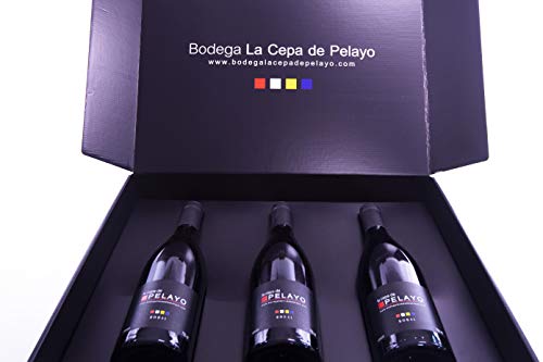 Estuche 3 botellas LA CEPA DE PELAYO PREMIUN Vino tinto bobal 75cl- Añada 2017 D.O.Manchuela