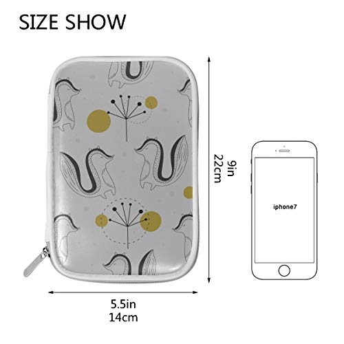 Estuche de lápices Escuela Primavera Dibujos animados Mofeta Flores Hoja Maquillaje Bolsa Para niñas Bolsa de cosméticos para niños pequeños Estuche de lápices colorido multifuncional para hombres Mu