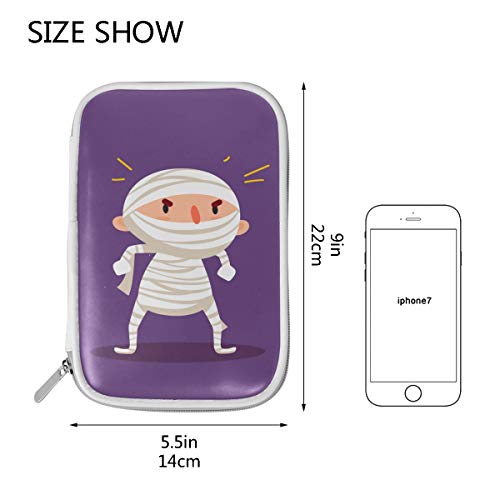 Estuche de lápices para niños, momia escolar, truco para niños, bolsa de bolígrafo con cremallera, estuche de maquillaje pequeño, multifuncional, estuche de lápices grande y lindo para hombres y muje