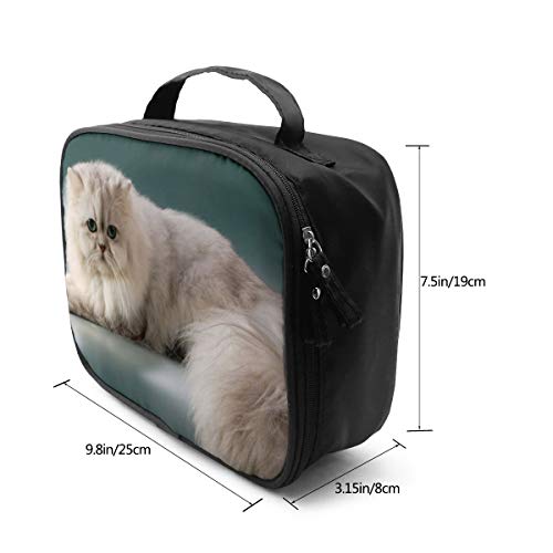 Estuche de Maquillaje amigable para Gato Persa Bolsa de cosméticos de Viaje Grande Bolsa de Lavado