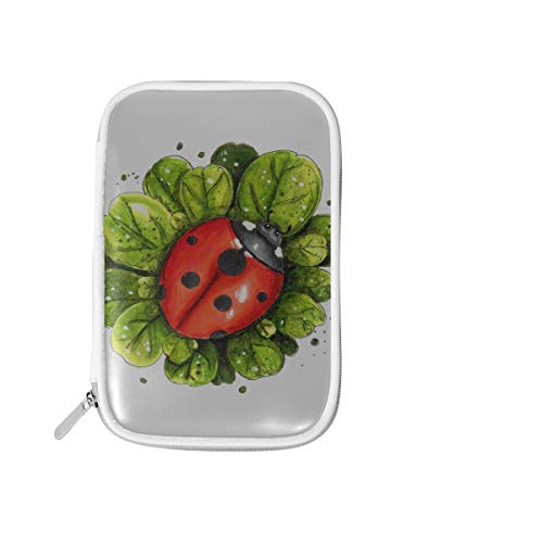 Estuche de maquillaje Ladybug Leaf Wild Creature Bolsas de maquillaje grandes para mujeres Bolsa de bolígrafo para niñas Bolsas de maquillaje grandes multifuncionales para mujeres para hombr