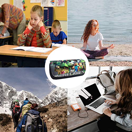 Estuche escolar para niños con compartimento, con 2 cremalleras y cierre de velcro, para artículos de escritorio, color 05