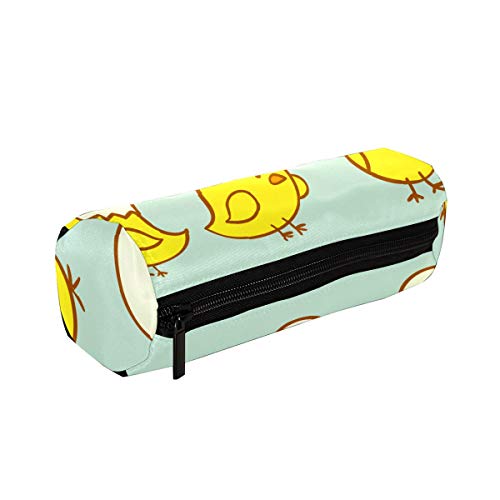 Estuche lindo divertido pollo agrietamiento huevos bolsa escuela papelería pluma caja cremallera cosmética maquillaje bolsa
