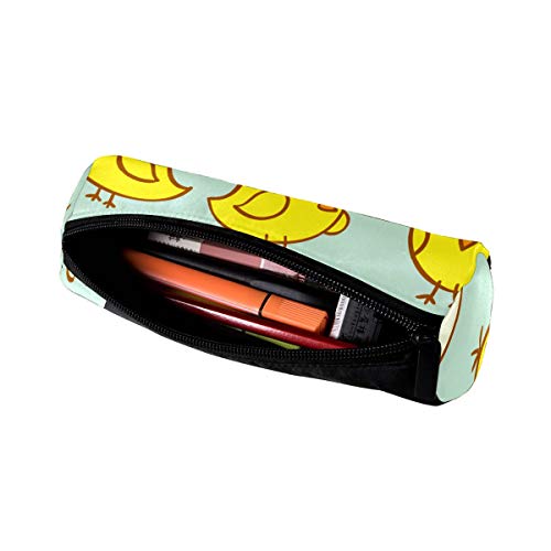 Estuche lindo divertido pollo agrietamiento huevos bolsa escuela papelería pluma caja cremallera cosmética maquillaje bolsa