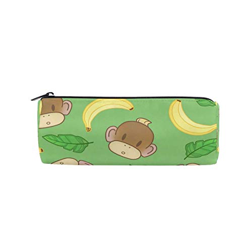Estuche para lápices Cute Monkey Banana con bolsa de maquillaje con cremallera para bolígrafo para la oficina de la escuela