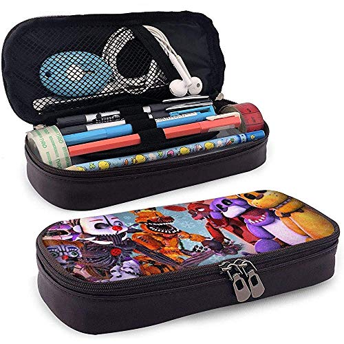 Estuche para lápices de cuero de alta capacidad Salina Kansas, estuche para lápices, bolígrafo, estuche de almacenamiento grande, organizador de caja