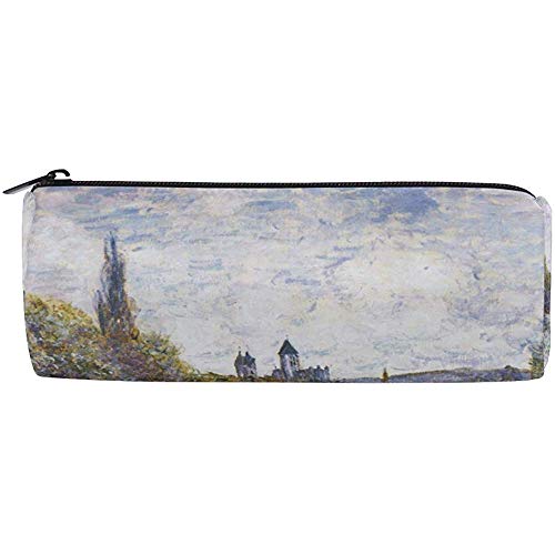 Estuche Para Lápices River Tree Houses Monet Art Bolso Para Bolígrafos Estudiantes Papelería Bolsa De Almacenamiento, Bolsa De Maquillaje Monedero