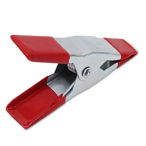 ESUMIC® Abrazaderas de resorte de metal caucho recubierto inclinado titular de agarre para camping encerado (2Inch 12P)