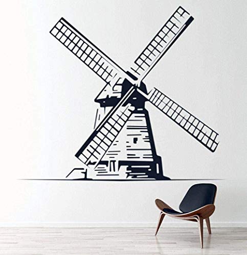 Etiqueta de la pared del arte de DIY 42X50Cm Etiqueta creativa del molino de viento