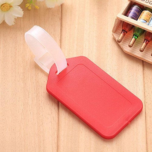 Etiqueta de plástico para maleta, bolsa de viaje, equipaje, etiqueta de identificación de la dirección de la oficina