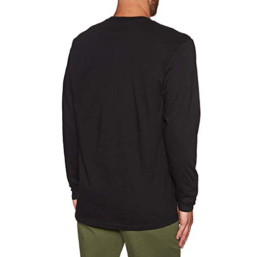 Etnies Icon - Camiseta de manga larga (talla pequeña), color negro