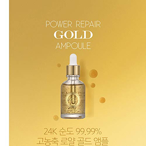 [EUN YULOEM] Reparación de potencia Oro 24K Ampolla Ampolla Serum Rostro Cuidado de la piel - Anti arrugas, anti envejecimiento, quita la peca, blanqueando, hidratando, 30 ml