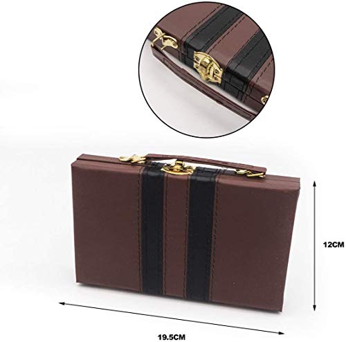 EUROXANTY®- Dominó de 28 Piezas con Maletín de Polipiel | Juego de Mesa Clásico | Fácil de Transportar | Clásicos de Mesa