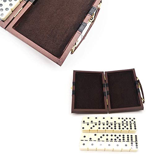 EUROXANTY®- Dominó de 28 Piezas con Maletín de Polipiel | Juego de Mesa Clásico | Fácil de Transportar | Clásicos de Mesa