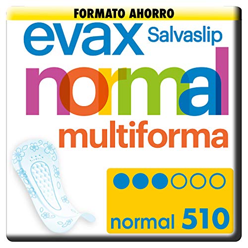 Evax Salvaslip Normal Multiforma Protegeslips Para Todo Tipo De Braguitas, 510 Unidades