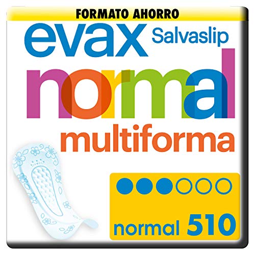 Evax Salvaslip Normal Multiforma Protegeslips Para Todo Tipo De Braguitas, 510 Unidades