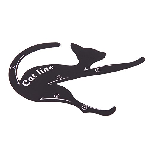 Everpert Cat Eyeliner Stencil Maquillaje modelos de cejas tarjeta de plantilla de sello 2pcs / Set