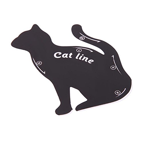 Everpert Cat Eyeliner Stencil Maquillaje modelos de cejas tarjeta de plantilla de sello 2pcs / Set