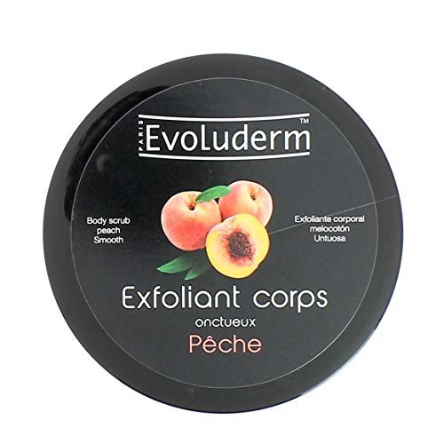 Evoluderm - Exfoliante corporal, bote de 200 ml, melocotón