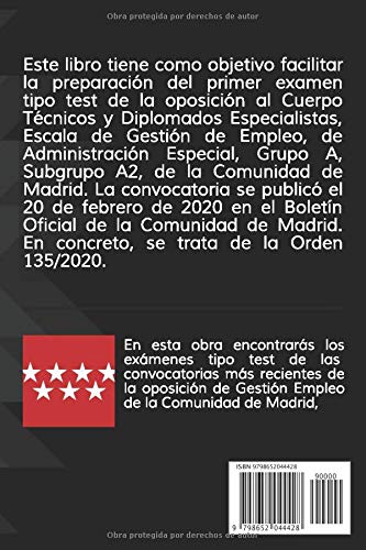 Exámenes tipo test de la Oposición de Gestión de Empleo de la Comunidad de Madrid: ¡Más de 400 preguntas reales de exámenes!