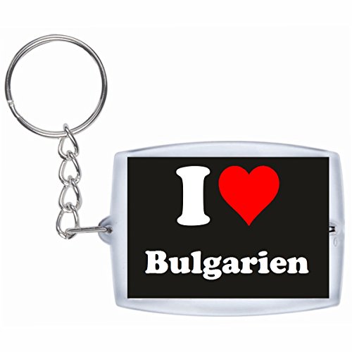 EXCLUSIVO: Llavero "I Love Bulgarien" en Negro, una gran idea para un regalo para su pareja, familiares y muchos más! - socios remolques, encantos encantos mochila, bolso, encantos del amor, te, amigos, amantes del amor, accesorio, Amo, Made in Germany.