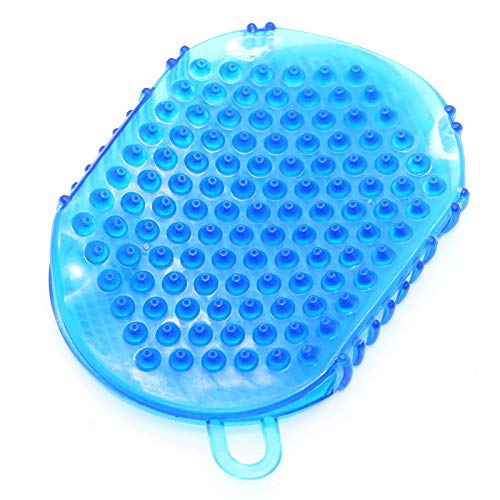 Exfoliante de Ducha Cepillo de baño de Silicona en Gel para la Limpieza de los Guantes exfoliantes corporales contra Herramientas Celulitis Masaje de Espalda SPA Guante