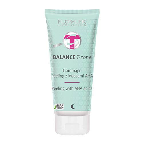 Exfoliante de piel con ácidos AHA | 125 g | Cuidado de la piel mixta, con imperfecciones | Perfecto para todas las edades | Fabricado en la UE, de Floslek.
