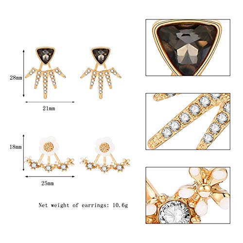 Explosivo Triángulo Negro Lleno De Taladro Multi-Corner Ear Nails Exagerado Red De Mujeres Europeas Y Americanas Red Red Pendientes De Personalidad