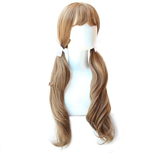 Extension del pelo Fashian peluca flequillo pelo largo y rizado onda grande peluca mullida peluca dulce sombrero (Color : Photo Color)