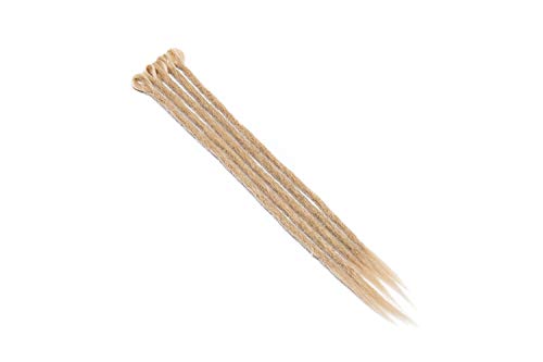 Extensión Dreadlock Extensión sintética para el cabello Rasta para trenzas largas Trenzas Trenzas para el cabello Fibras 50cm para Mujer Hombre, Paquete de 5, Rubio ceniza