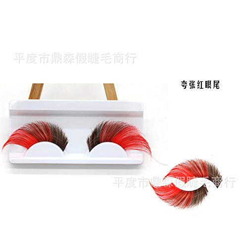 Extensiones de Pestañas Postizas Reutilizables Libre de Crueldad Pestañas de Color Fabricantes Al Por Mayor Pestañas Postizas Mascarada Color Cola de Ojo Super Largo Multicolor Se Puede Configurar